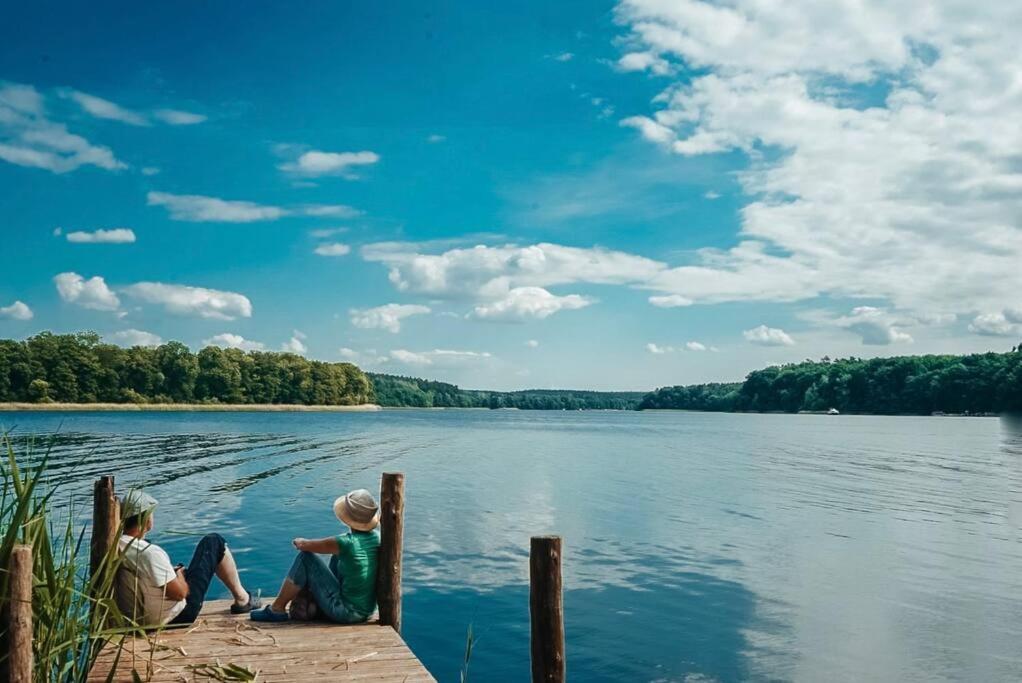 Holzhaus Direkt Am See Priepert Buitenkant foto